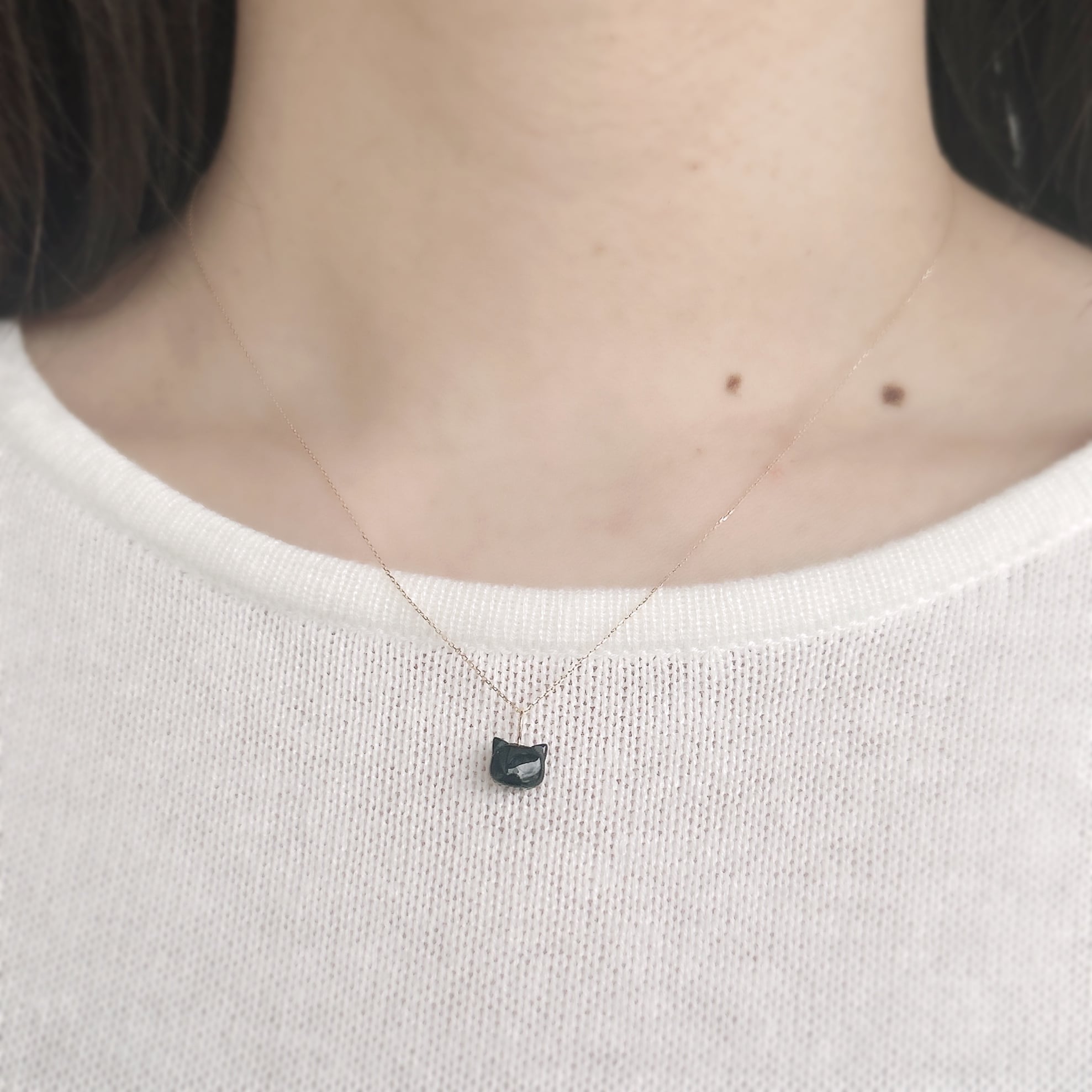 猫のネックレスとピアス-3