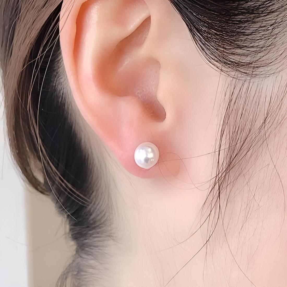 あこや真珠ネックレス+ピアスセット【Sサイズ】-4 あこや真珠ネックレス+ピアスセット【Sサイズ】-4