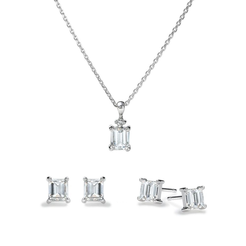 おばあ様の指輪をネックレスとピアスに-After-1 おばあ様の指輪をネックレスとピアスに-After-1